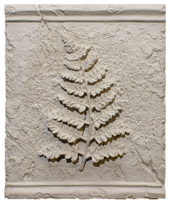 element decorativ din beton frunza feriga